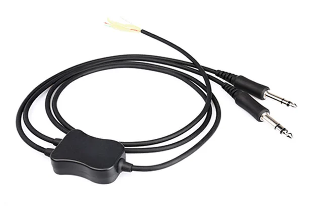general aviation twin plugs to pc headset adapter