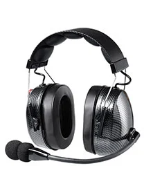 RAN-3000CF Heavy Duty Dual Earmuff Carbon Fiber Printed Noise Cancelling Headset