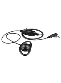 EM-3219 D-Shape Earhook Security Earpiece Earphone with Lapel Microphone PTT
