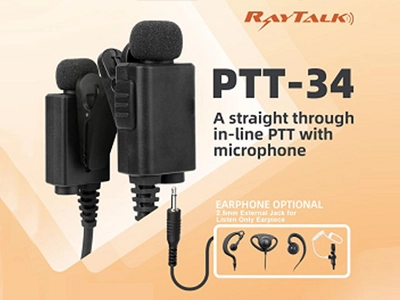 Newest PTT-34 W/mic and 2.5mm Audio Jack