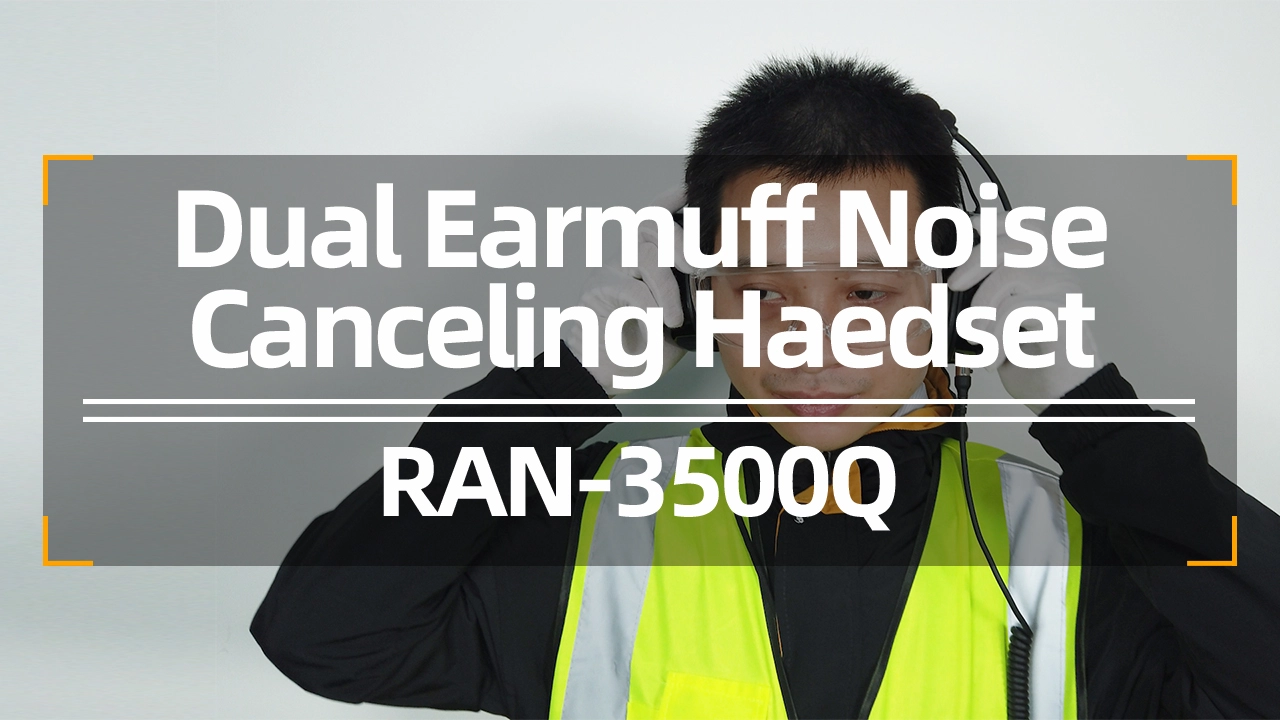 RAN-3500Q Dual Earmuff Noise Canceling Headset