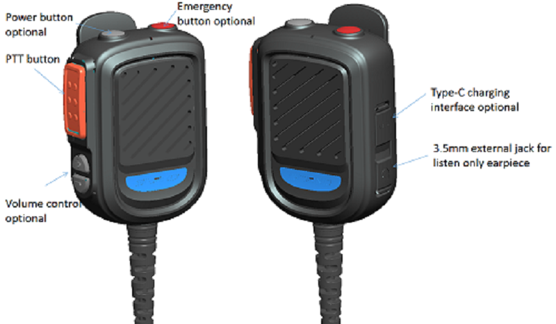 New Arrival Remote Speaker Microphone With IP67 Waterproof