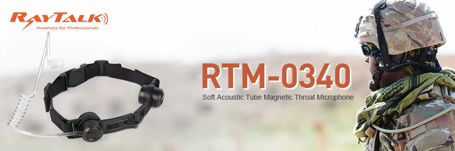 IP67 Soft Acoustic Tube Magnetic Throat Microphone