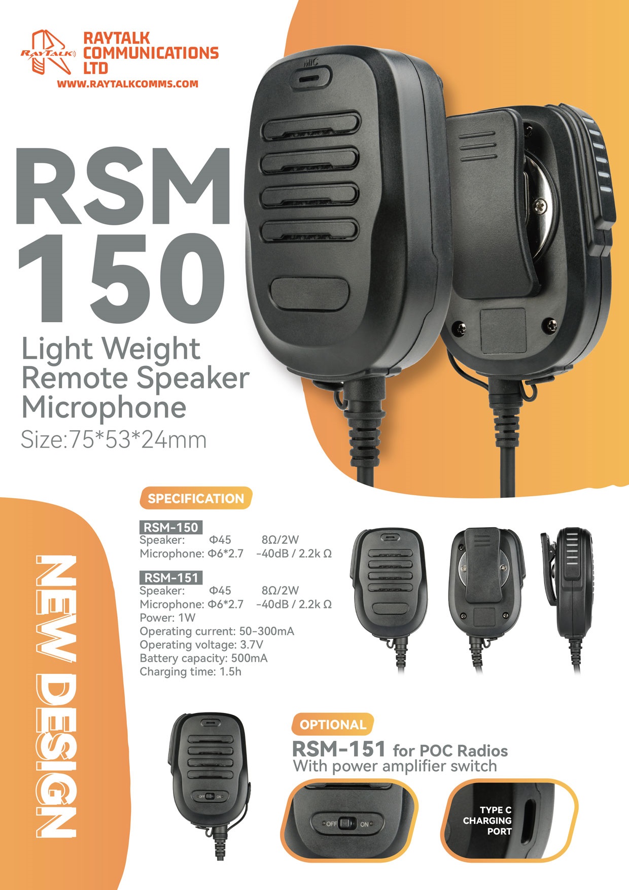 Check Out Raytalk New Light Weight Speaker Mic