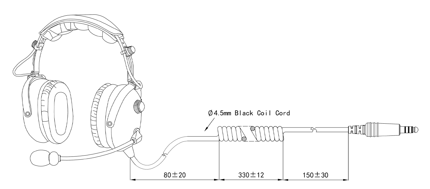 Specification of PH-400AH Helicopter Military Aviation Pilot Headset with Noise Cancelling Mic