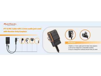 New PTT M-31 W/ Mic And 3.5mm Audio Jack