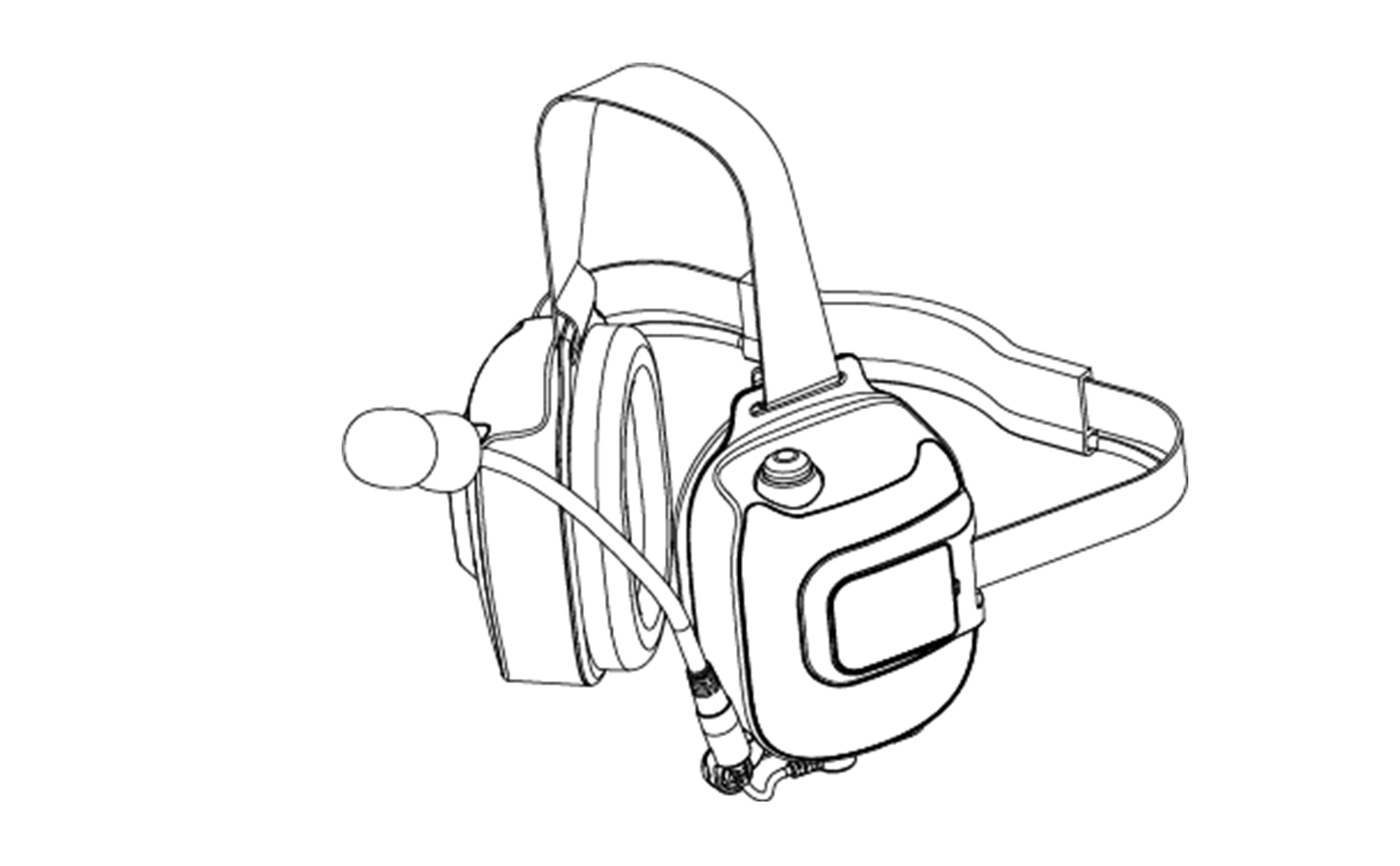 Specification of B-60 Two Way Radio Heavy Duty Noise Cancelling Headset