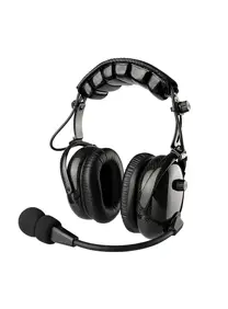 RAN-1000CF Carbon Fiber Dual Muff Heavy Duty Headset with PTT and Mic