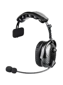 RAN-2000AS Heavy Duty Single Muff Carbon Fiber Headset with PTT and Mic