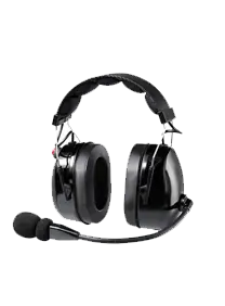 RAN-3000Q Heavy duty Over Head Dual Muff Headset with Noise Cancelling Boom Mic & Inline PTT