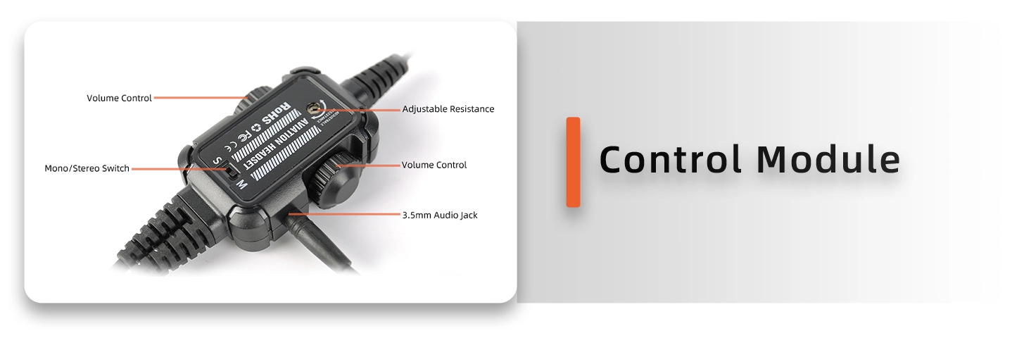 Details of PH-100 Fixed Wing GA Plug PNR Noise-Reduction Aviation Headset for Student Pilot