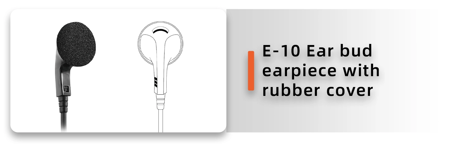 Details of E-10C 3.5mm Earbud Listen Only Earpiece with Sponge Cover