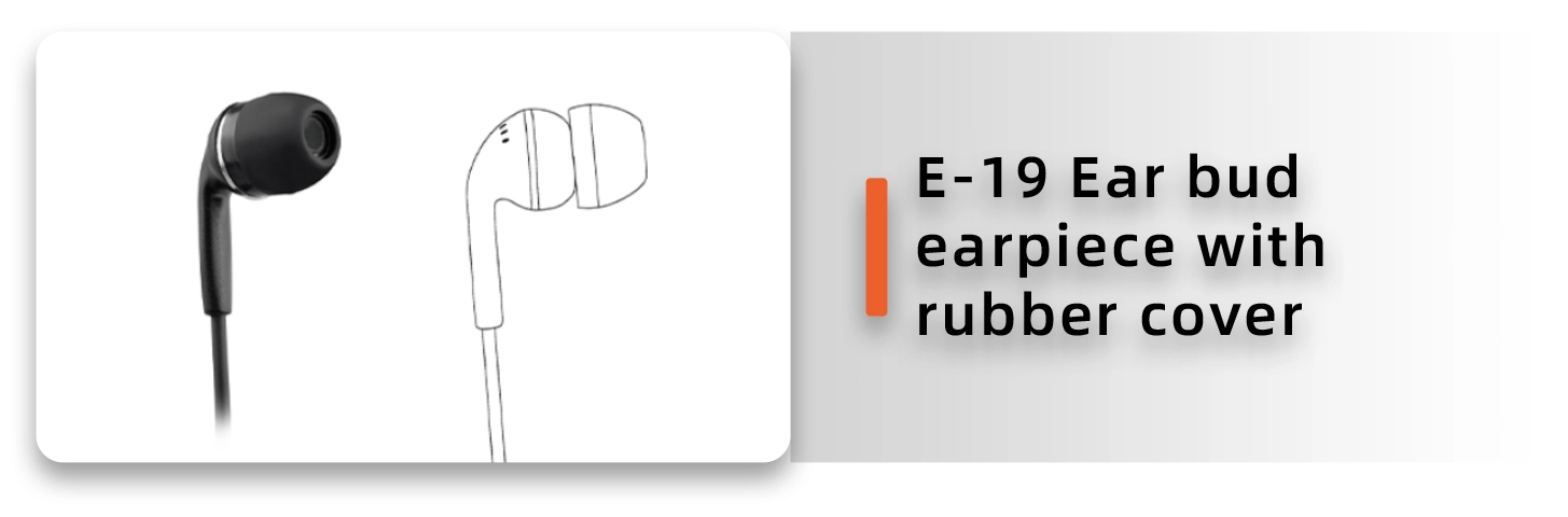 Details of E-19C Rubber Cover Earbud Style Listen-Only Earpiece (3.5mm, 2.5mm)