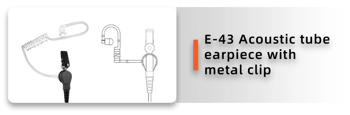 Details of E-43C In-Ear Listen Only Clear Acoustic Tube Earpiece Earphone