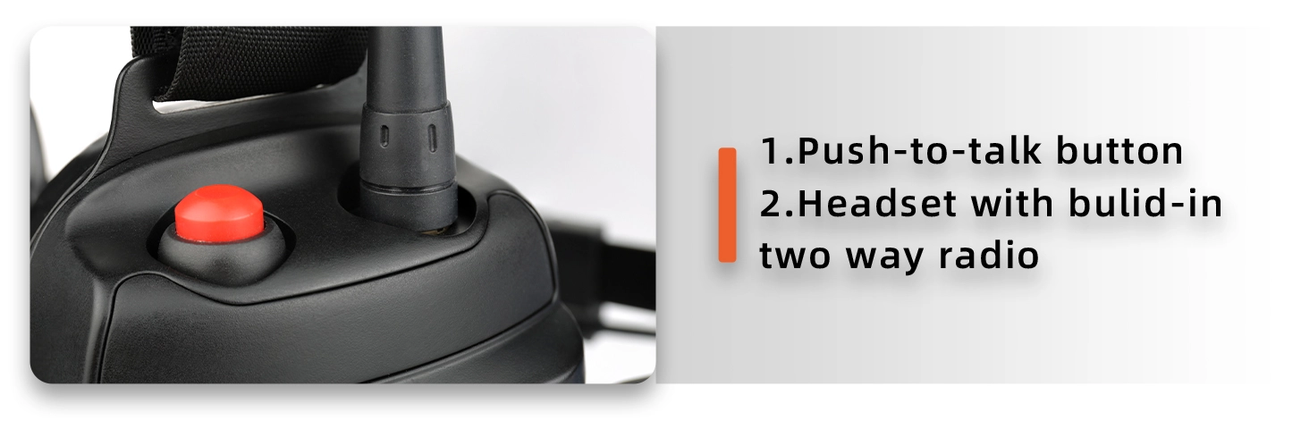 Details of B-62 2 Way Radio Heavy Duty Noise Cancelling Headphones with Mic and Metal Boom Arm