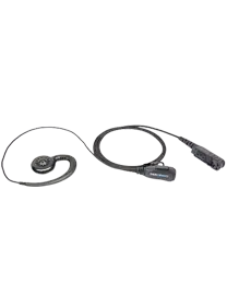 EM-3327N Braided Fiber Cloth 1 Wire Swivel Earpiece with Inline PTT/Mic for Radio