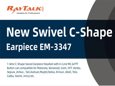 NEW Swivel C-Shape Earpiece EM-3347