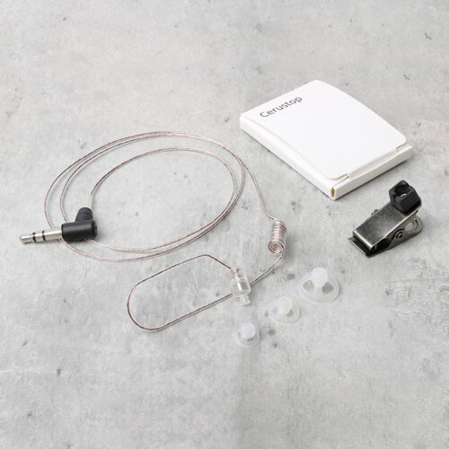 E-47 Auricular de Polícia para Walkie Talkie Motorola E-47 Police Earpiece for Motorola Walkie Talkie, clear acoustic tube earpiece with 3.5mm connector, replaceable ear tips, lapel clip and Cerustop filter.