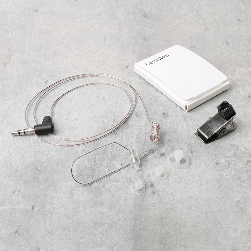 E-47 Auricular de Polícia para Walkie Talkie Motorola E-47 Police Earpiece for Motorola Walkie Talkie, clear acoustic tube earpiece with 3.5mm connector, replaceable ear tips, lapel clip and Cerustop filter.