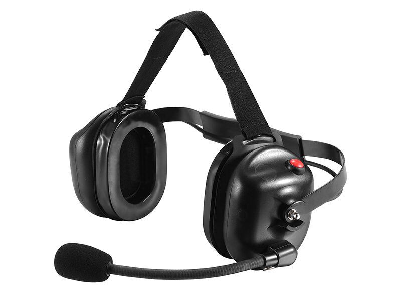 B-50Q Noise Cancelling Microphone Headset 45 degree angle view of B-50Q Heavy Duty Headset with Noise Cancelling Microphone