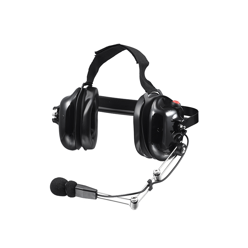 The metal boom mic of the B-51Q two radio headsets can be adjusted to an appropriate communication distance.