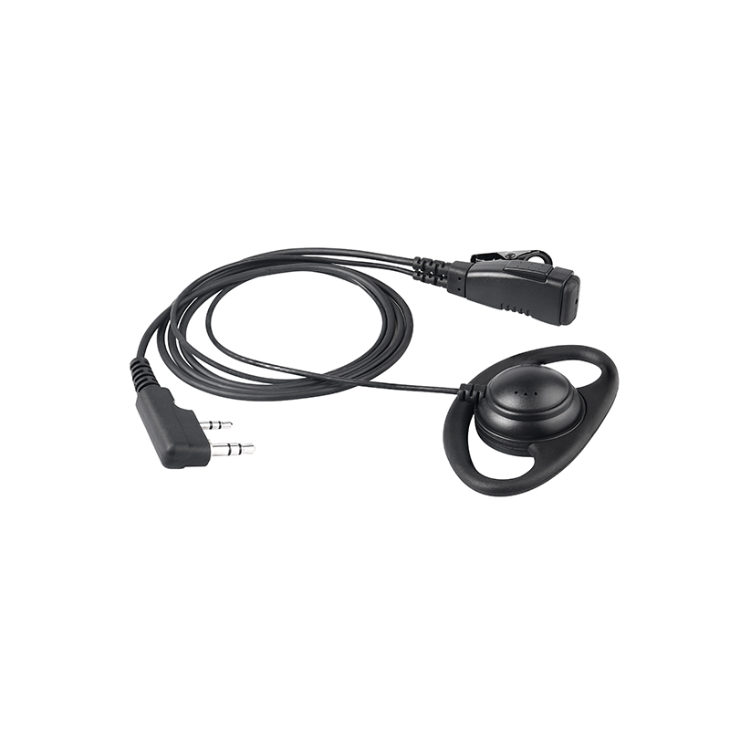 EM-3227 écouteurs radio bidirectionnels EM-3227 two way radio earphones with D-shaped ear hook, fitting the ear shape more closely