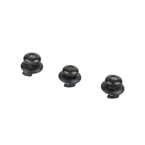 EM-3449 radio ear piece ear tips EM-3449 2-Way Radios Earpieces with three ear tip sizes (small, medium, large) displayed, showing the soft silicone tips for a comfortable in-ear fit