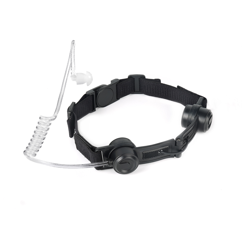 RTM-0340 Micrófono militar de garganta de tubo acústico blando RTM-0340 throat microphone with acoustic tube earpiece