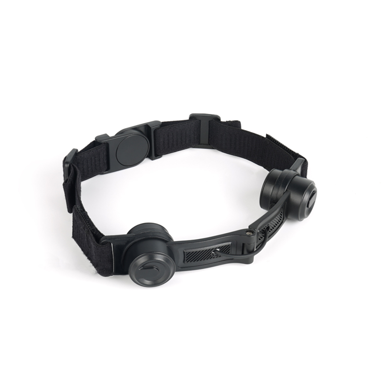 RTM-0340 Micrófono de garganta militar ajustable Adjustable RTM-0340 throat microphone at a 45-degree angle, with armature speaker and electret condenser mic