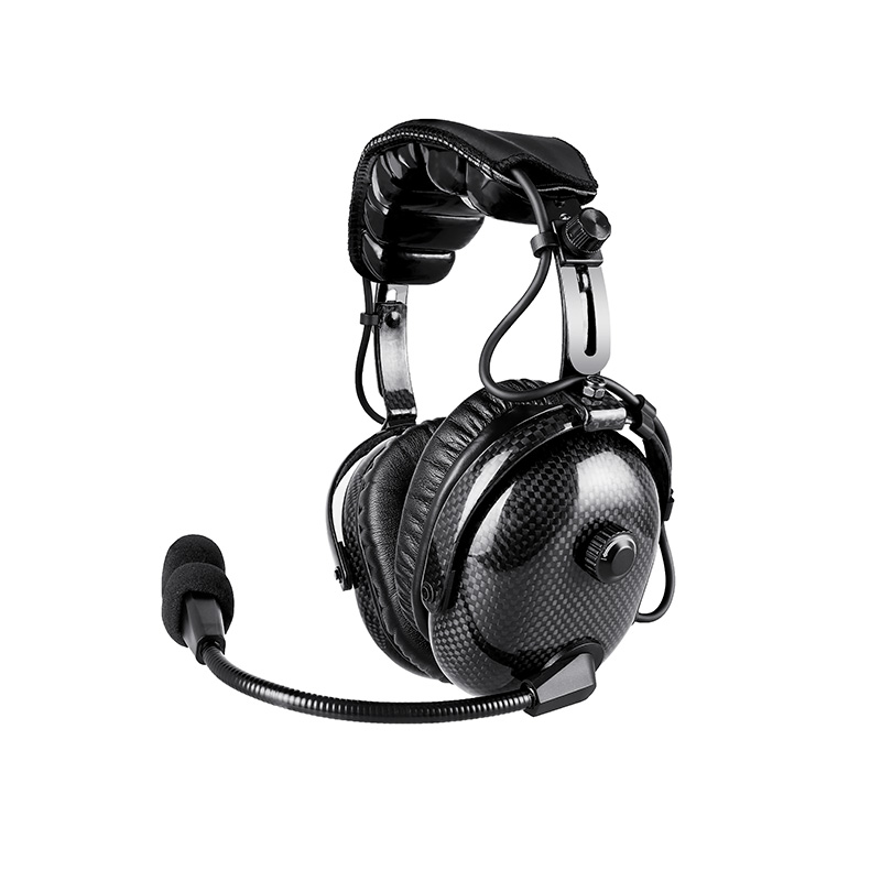 RAN-1000CF Auricular bidireccional para walkie talkies con interruptor de volumen y botón de pulsar para hablar. RAN-1000CF two-way headset for walkie talkies featuring a volume switch and a press-to-talk button