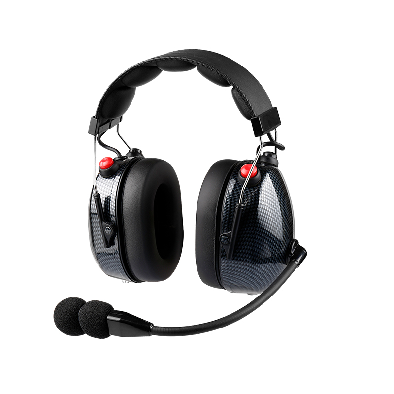 RAN-3000CF Casque radio imprimé en fibre de carbone RAN-3000CF Carbon Fiber Printed Radio Headphone