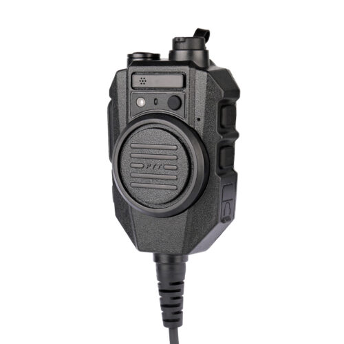 RSM-600 speaker with a mic showing the volume control button on the other side
