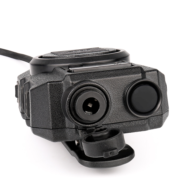 RSM-600 speaker mic with Nexus female jack opened, compatible with Peltor wiring standard