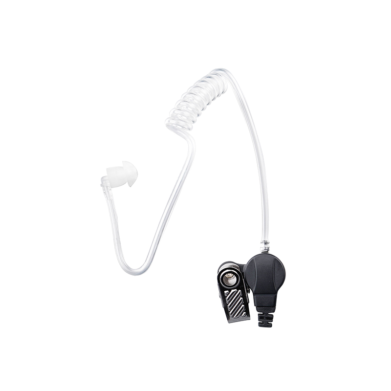 E-40 (1) Black E-40 Clear Tube Earpiece with Metal Clip