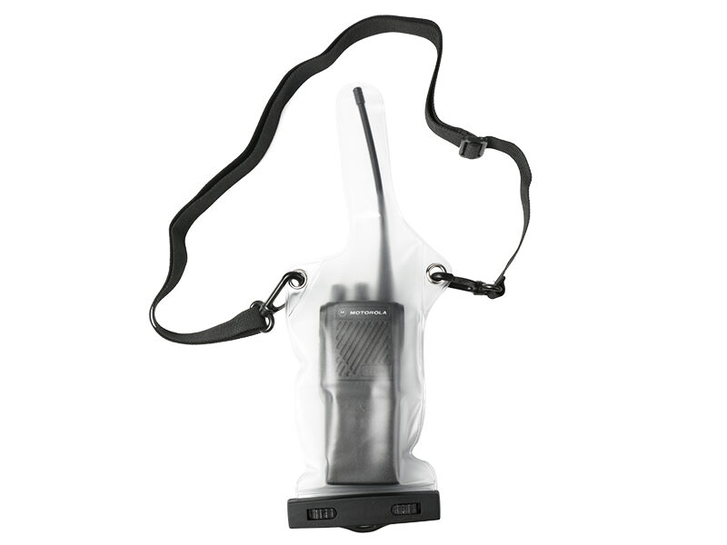 VR-12 VR-12 waterproof carry case with a walkie-talkie stored inside