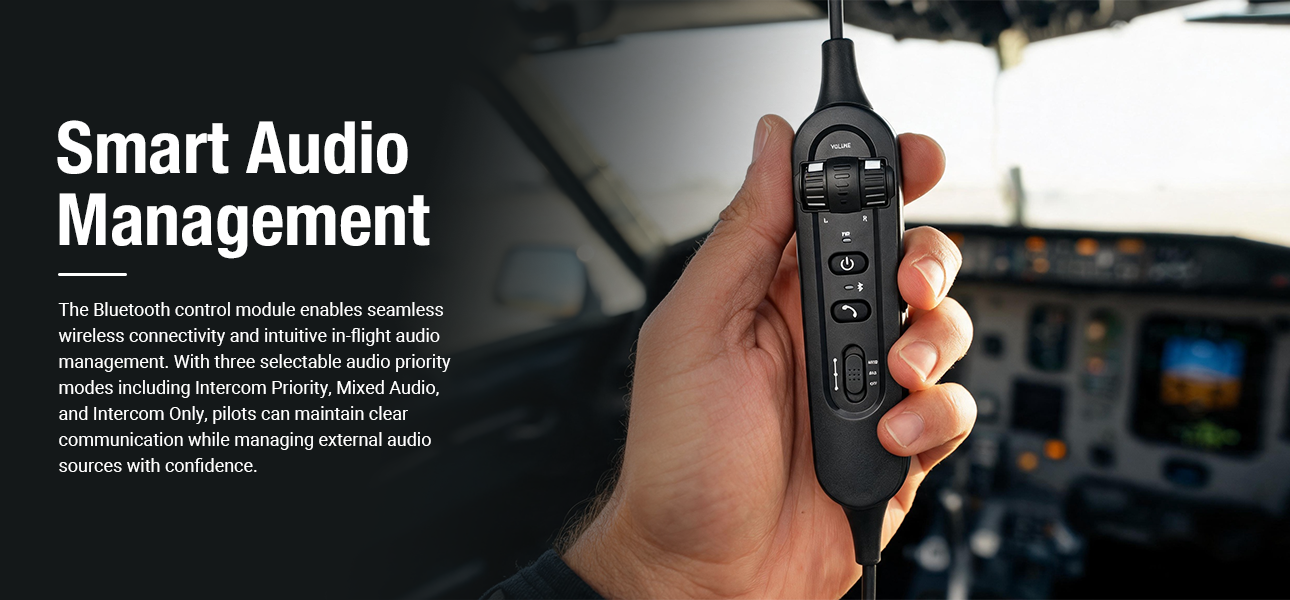 Bluetooth control module of the PH-600A aircraft headset