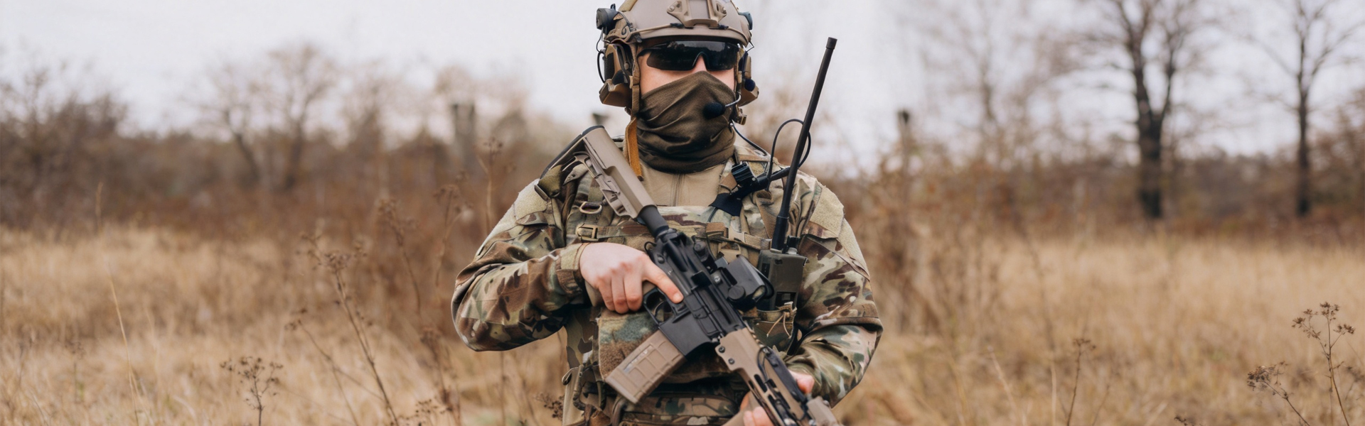 Border special forces soldiers on patrol in high-risk environments equipped with a tactical adapter cable.