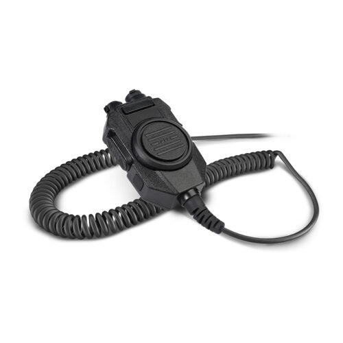 RSM-610 heavy-duty shoulder mic with a custom radio connector and coiled cable