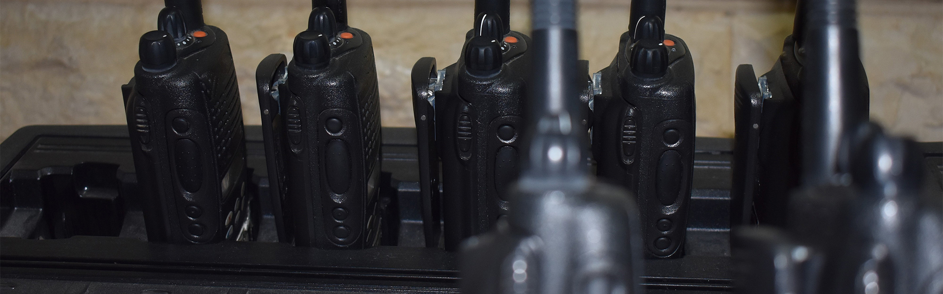 Radio batteries, single-unit chargers, and multi-unit charging solutions for two-way radio fleets.