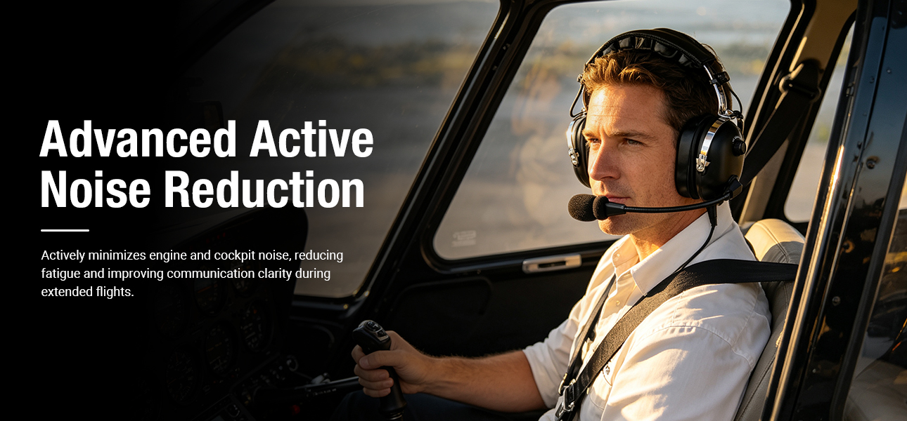 Active Noise Reduction Aviation Headsets for Pilot