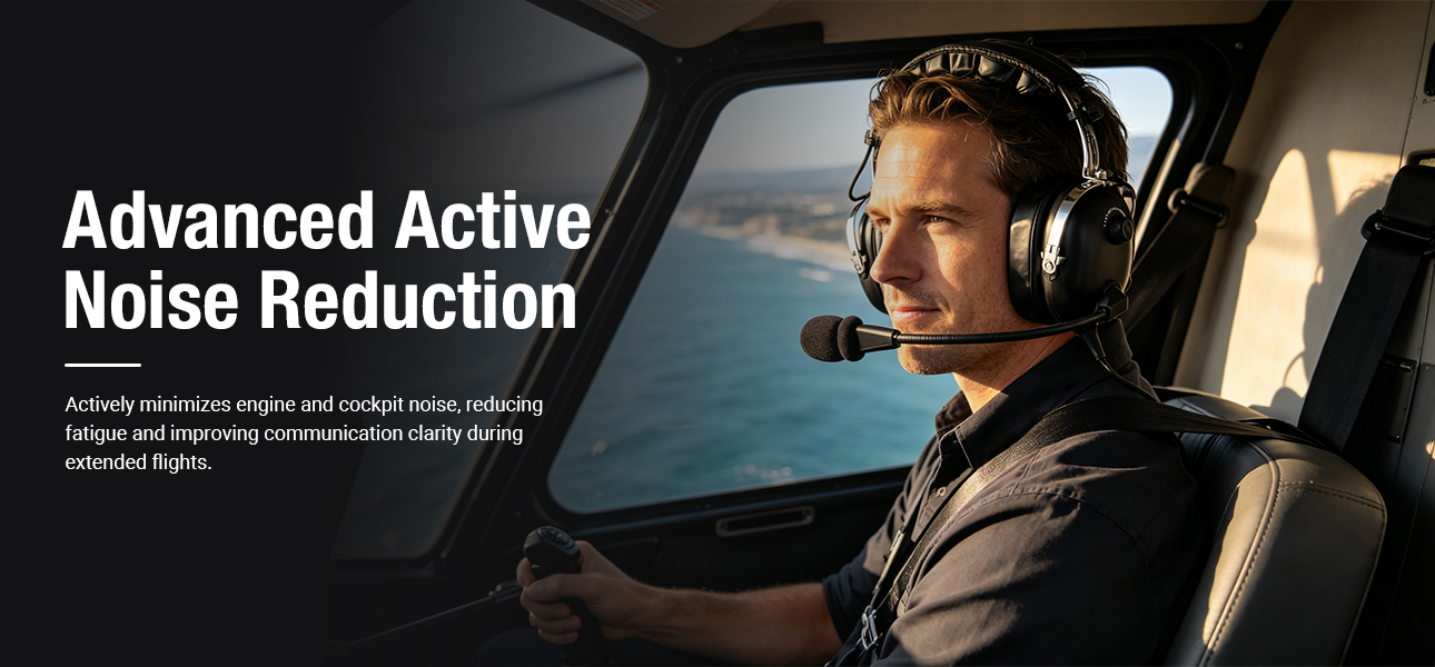 Helicopter operations team using these ANR aviation headsets with U-174U compatibility