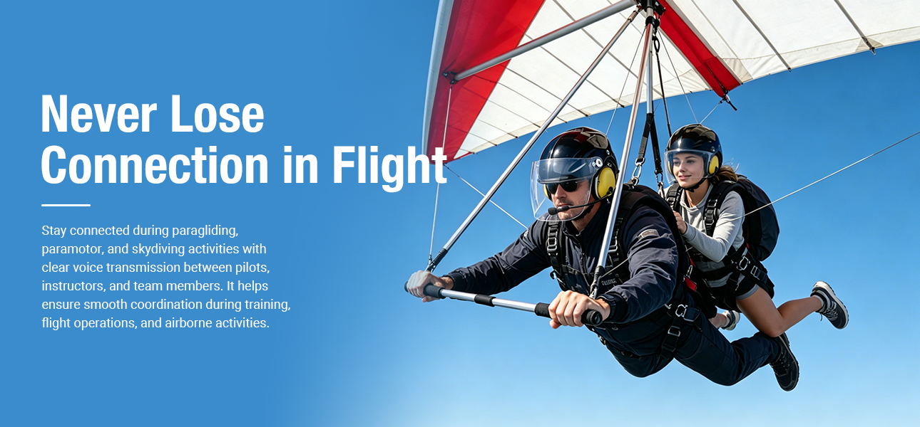 Never Lose Connection in Flight with aviation helmet headset for paragliding and paramotor