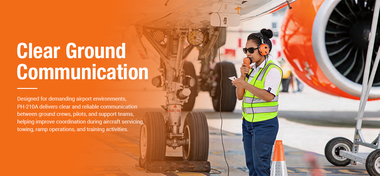 PH-210 Ground Support Headset with Muff-Mic