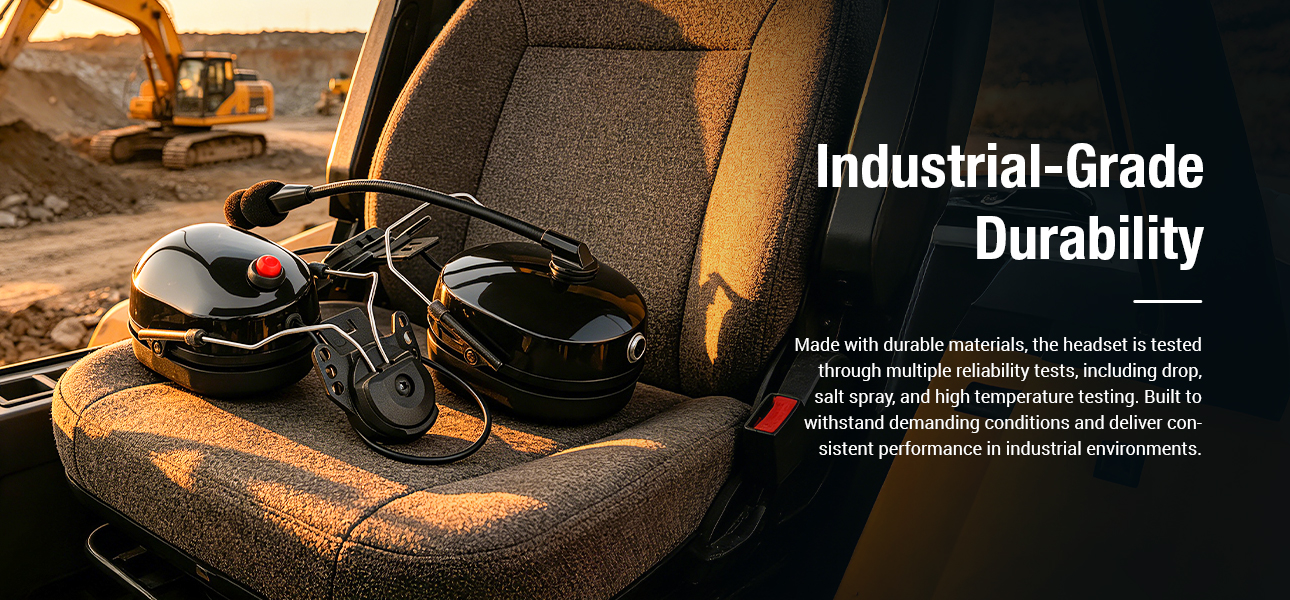 Rugged industrial headset built to last in demanding work environments