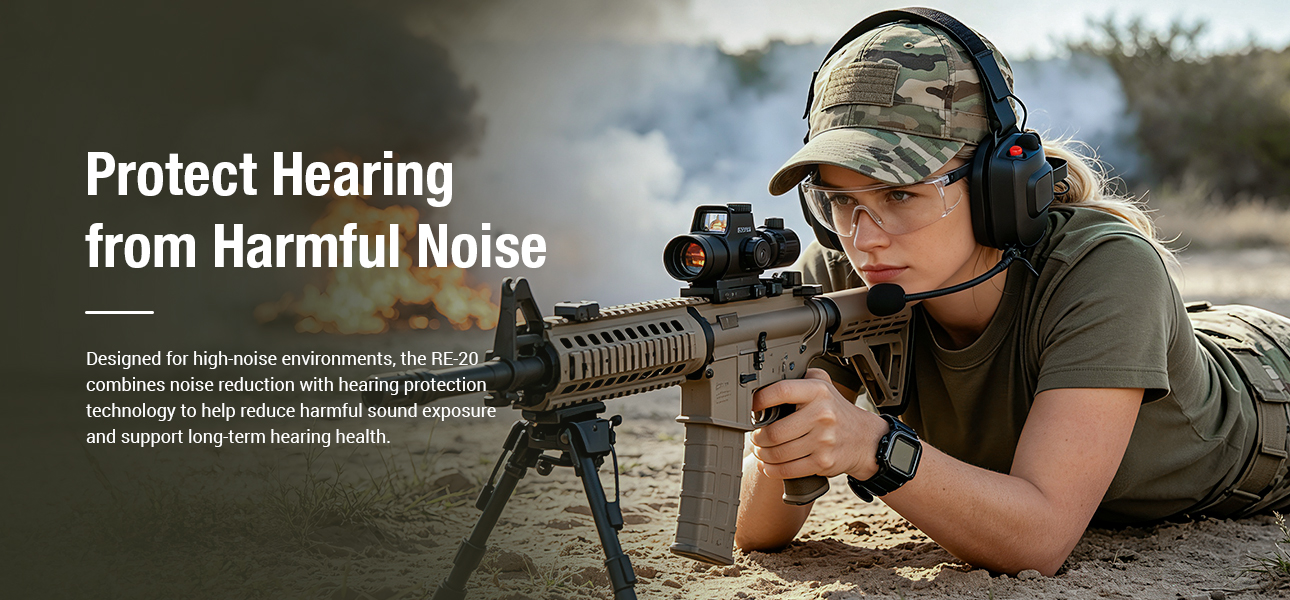 Shooting Headset protects hearing from impulse noise with effective noise reduction technology.