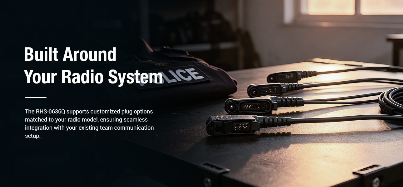 Tactical Headphones supporting customized radio connections for large-scale deployment across security and public safety teams