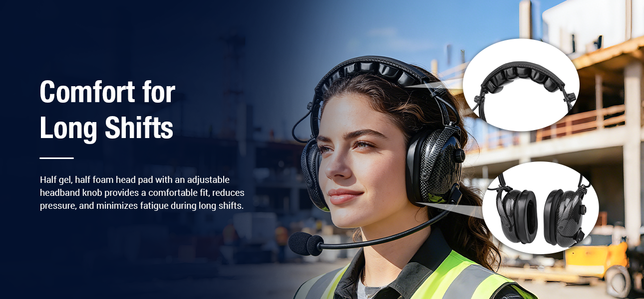 over-the-head headset for engineers working extended shifts