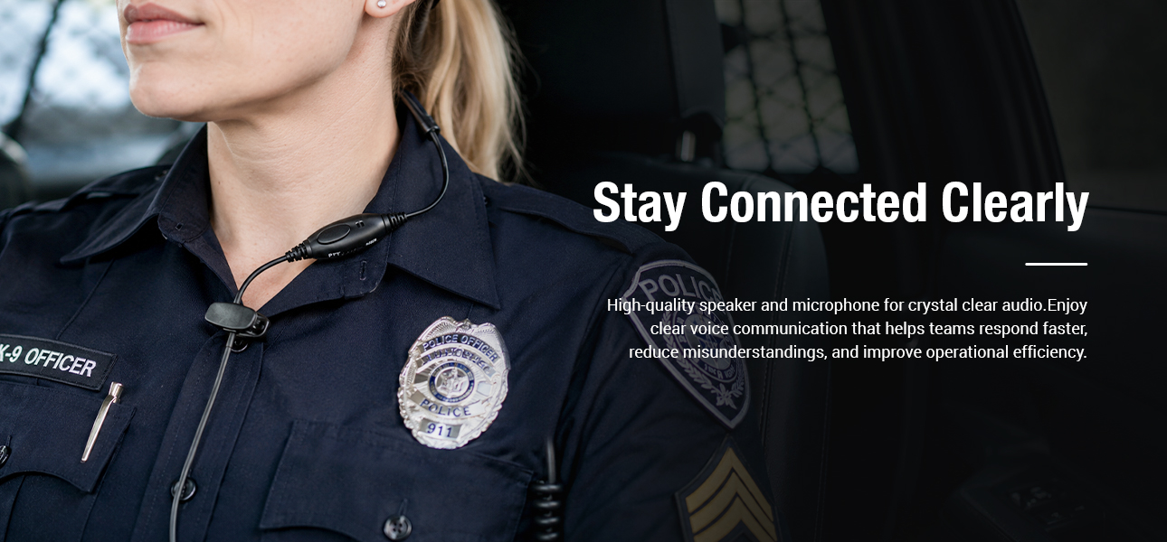 County Sheriffs wearing PTT earpieces for clear voice communication during field operations