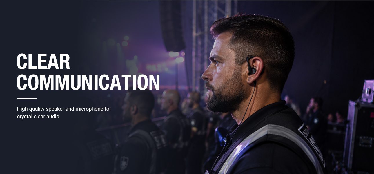 Earpiece for walkie talkie with clear speaker and microphone audio for reliable voice communication