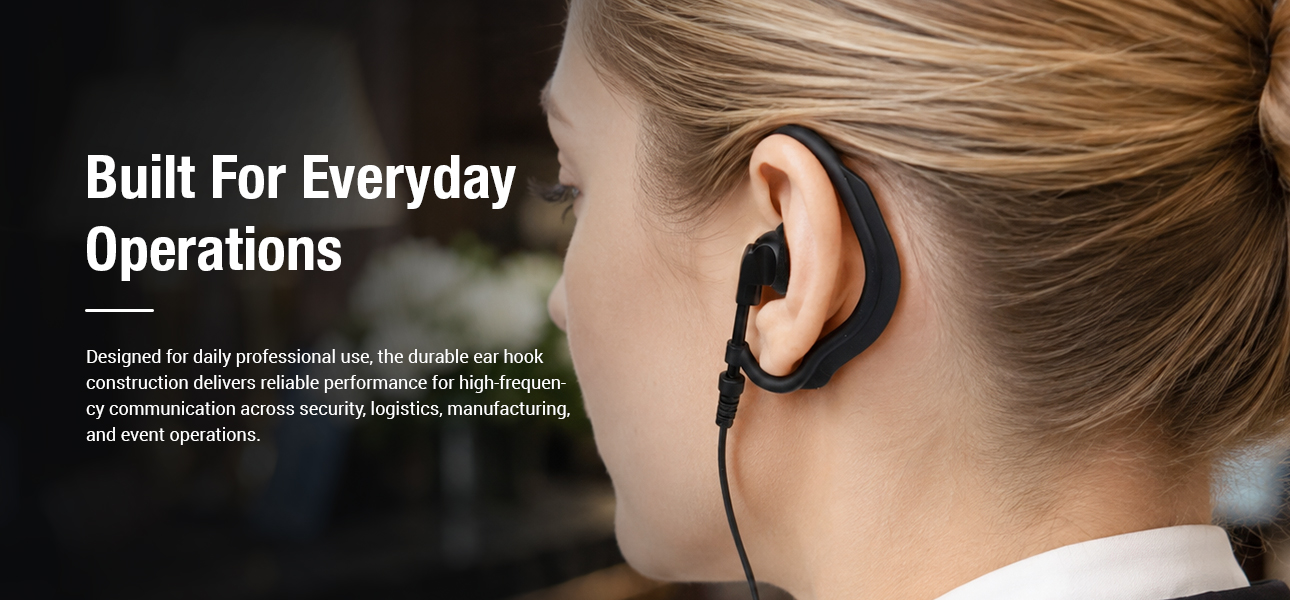 Hospitality teams wearing receive only earphones to confirm cleaned rooms are ready for guest check-in during daily room service operations